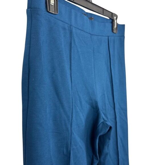 Sanctuary Lana Flare Ponte Knit Pants Blue Jewel NWT Stretch Pull On sz Large - Picture 4 of 16